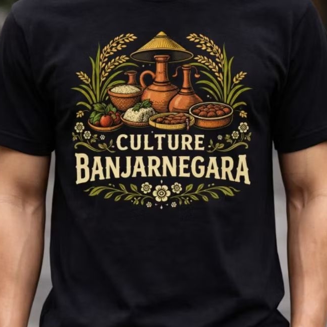 Kaos Distro Culture Banjarnegara T-shirt Unisex Pria Wanita