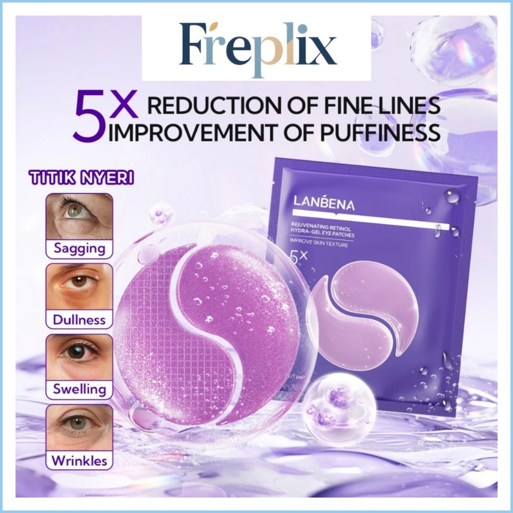 LANBENA 1 Pair Collagen Eye Patch Penghilang Kantung Mata Lingkaran Hitam Masker Mata Anti Penuaan K