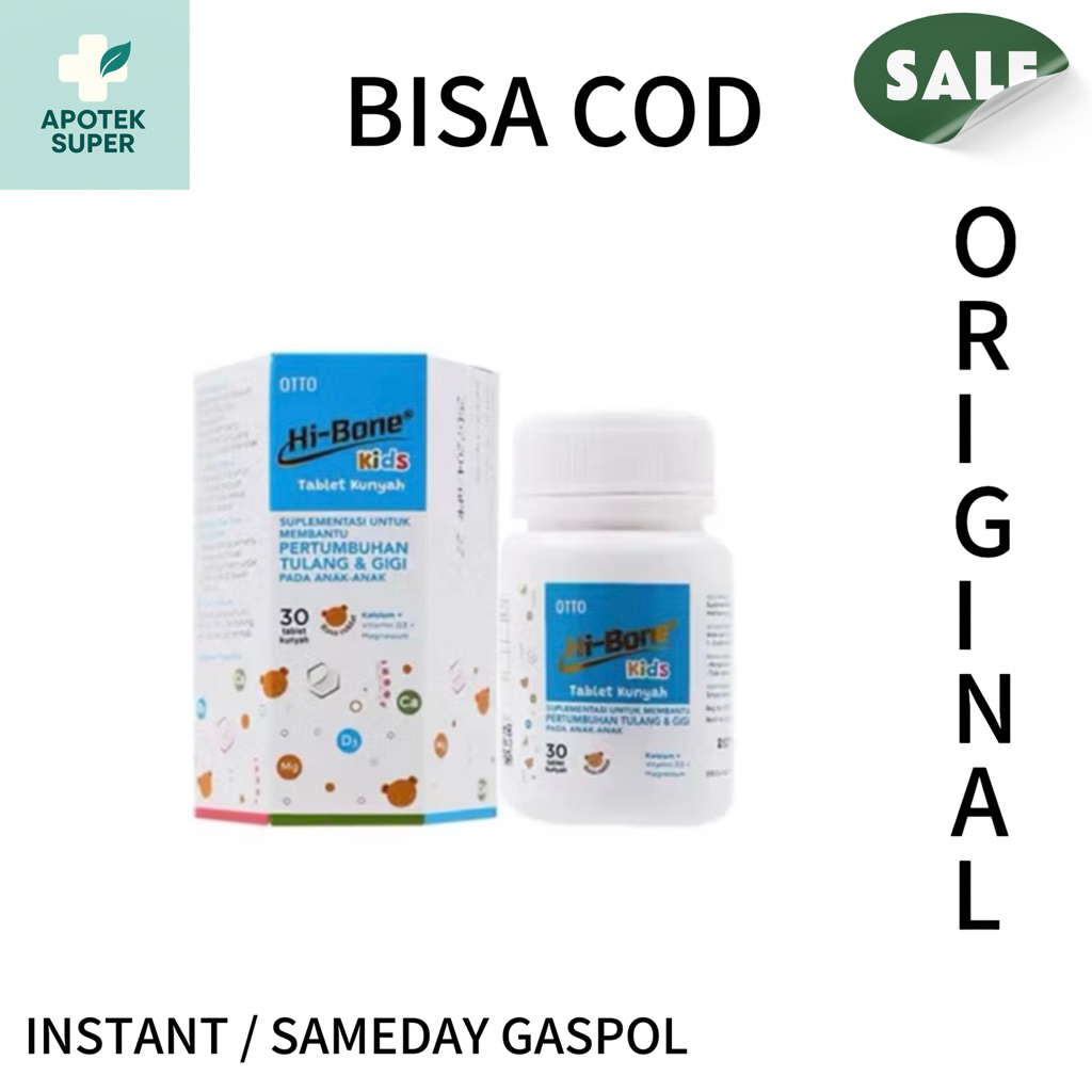 Hi-Bone Kids Isi 30 Tablet Vitamin Suplemen