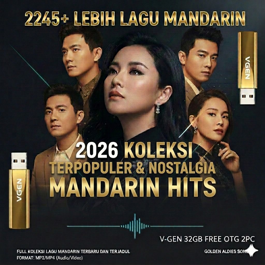 USB FLASHDISK FULL LAGU MANDARIN HITS TERPOPULER DAN NOSTALGIA 2026 2200+LEBIH FILE LAGU MANDARIN MP