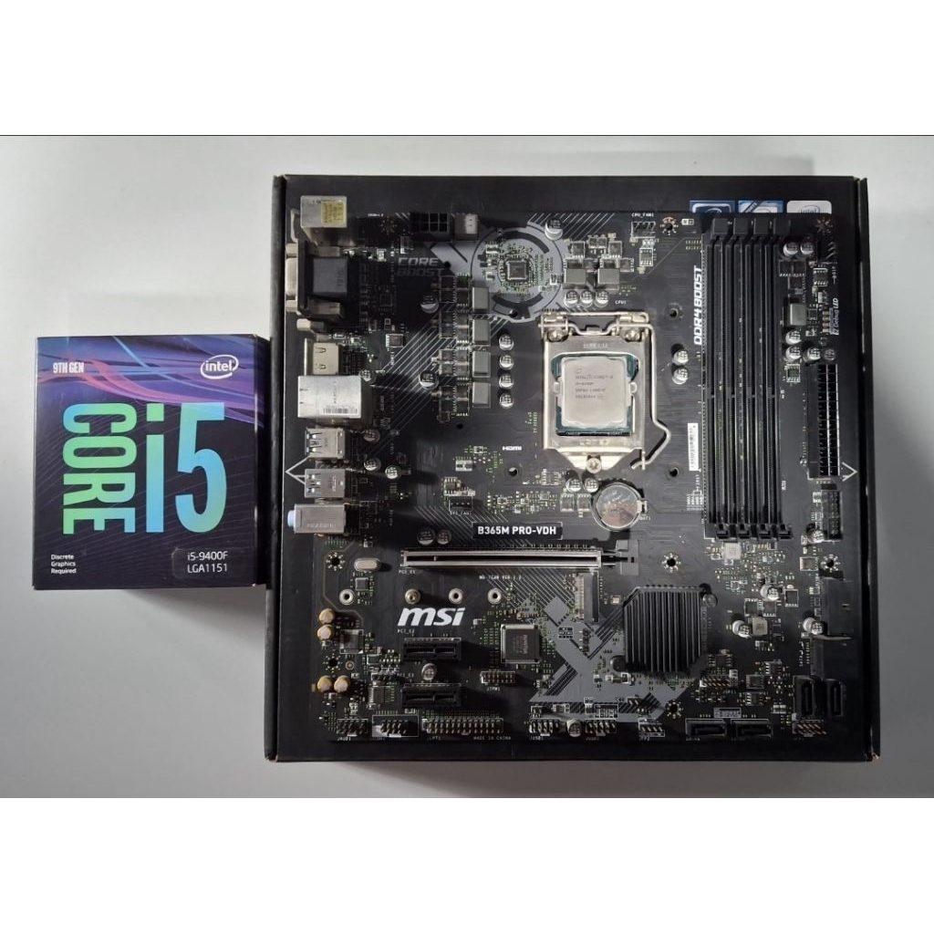 Intel core i5-9400f LGA 1151 Box + MSI B365M Pro-vdh (SECOND)