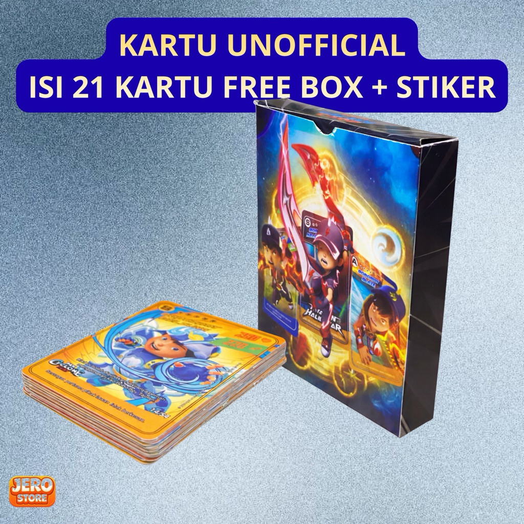 (NON HOLO) Kartu Boboiboy Monsta Galaxy Card Fanmade 1 Set