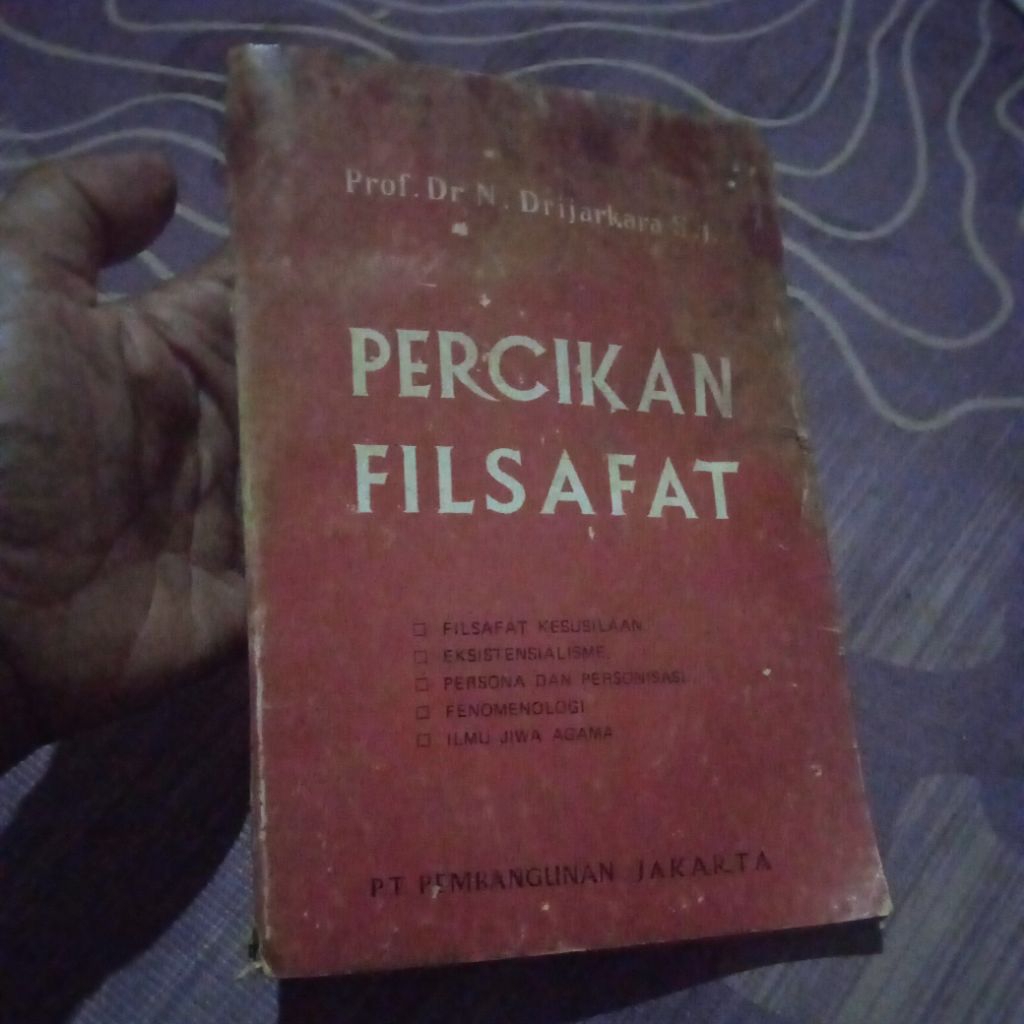 buku Drijarkara, Percikan Filsafat, buku original jadul, tahun 1962