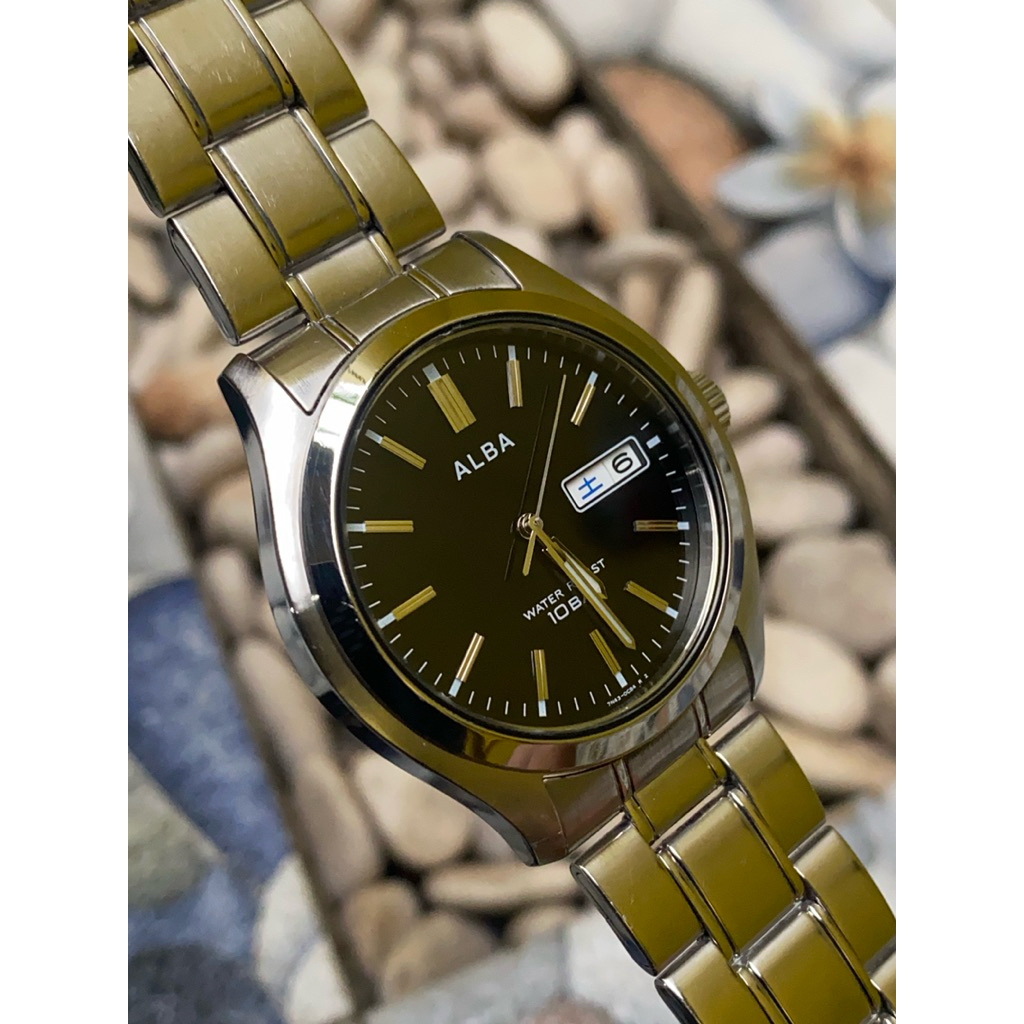 Seiko Alba Quartz 7N43-0BA0 Black Dial JDM