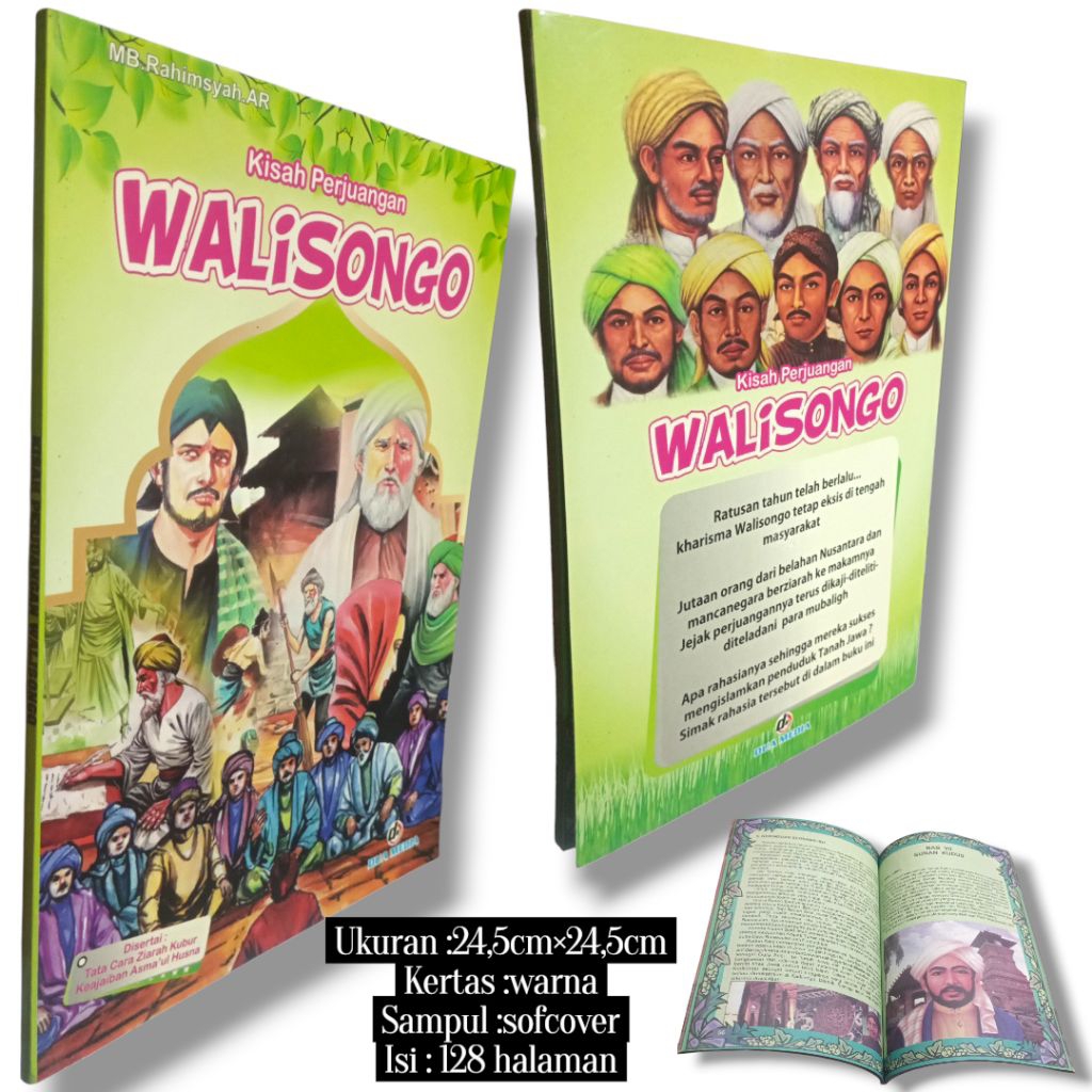 BUKU CERITA/KISAH PERJUANGAN WALI SONGO DISERTAI ZIARAH KUBUR&KEAJAIBAN ASMA'UL HUSNA