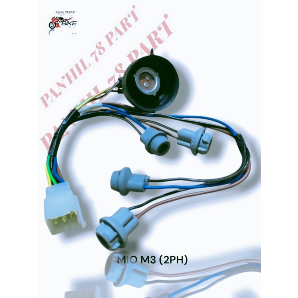 Kabel Fitting Lampu Depan Sein Senja Mio M3 2PH | Soket Cop Lampu Depan Set Komplit Mio M3 | Kabel L