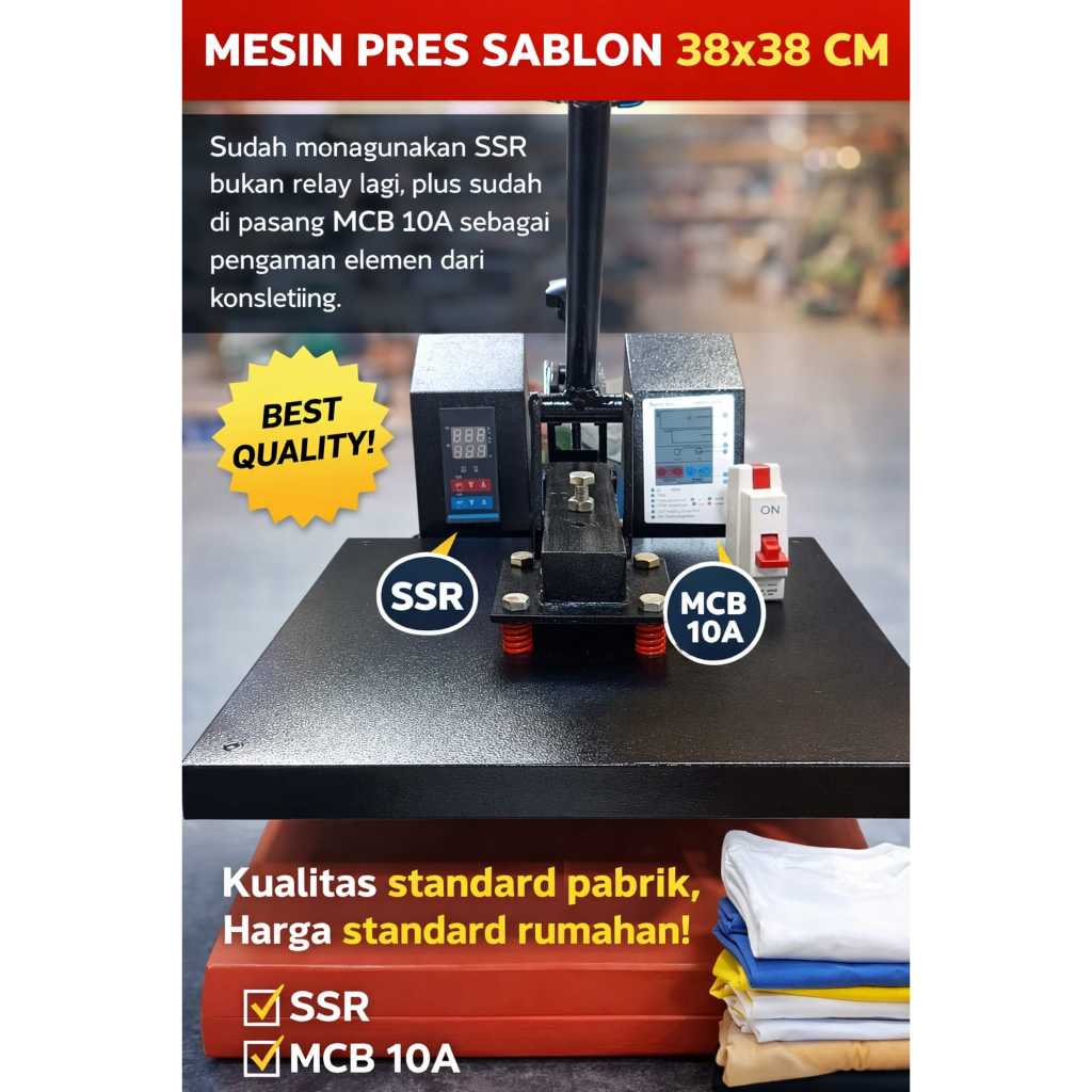 Mesin Pres  sablon DTF 38x38 MURAH..