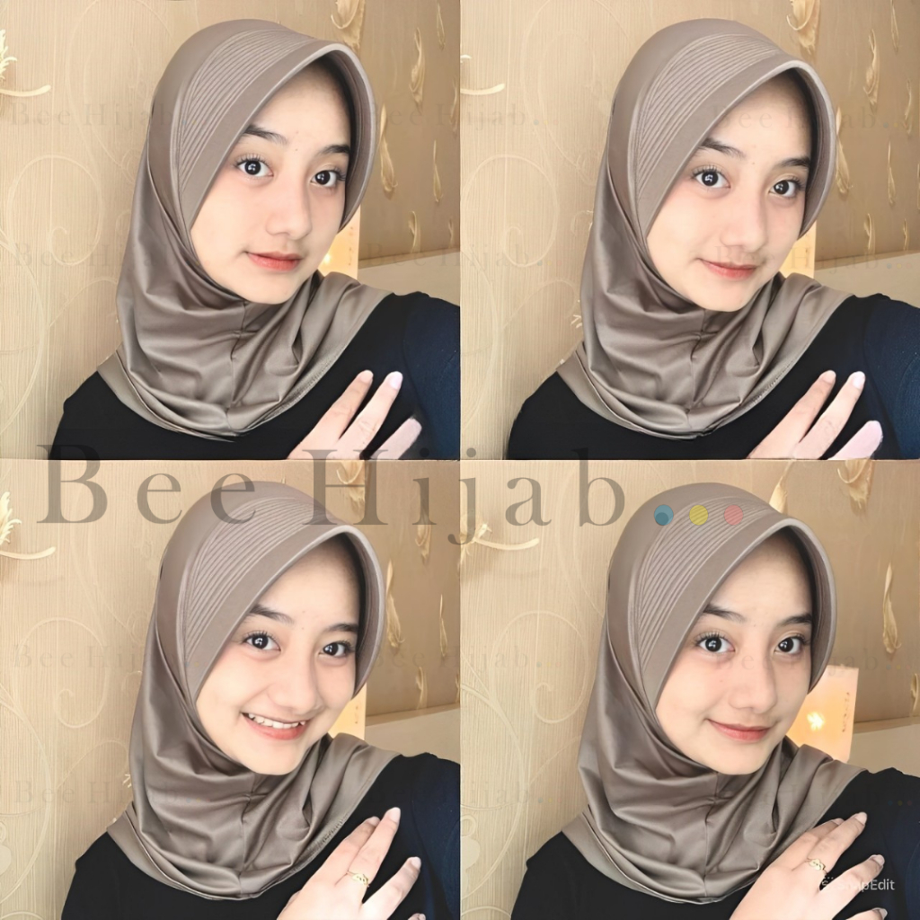 Bee Hijab - (Bergo Premium) Bergo Sport Pet Tebal I Jilbab Bergo Pad Besar I Kerudung Bergo Pet Besa