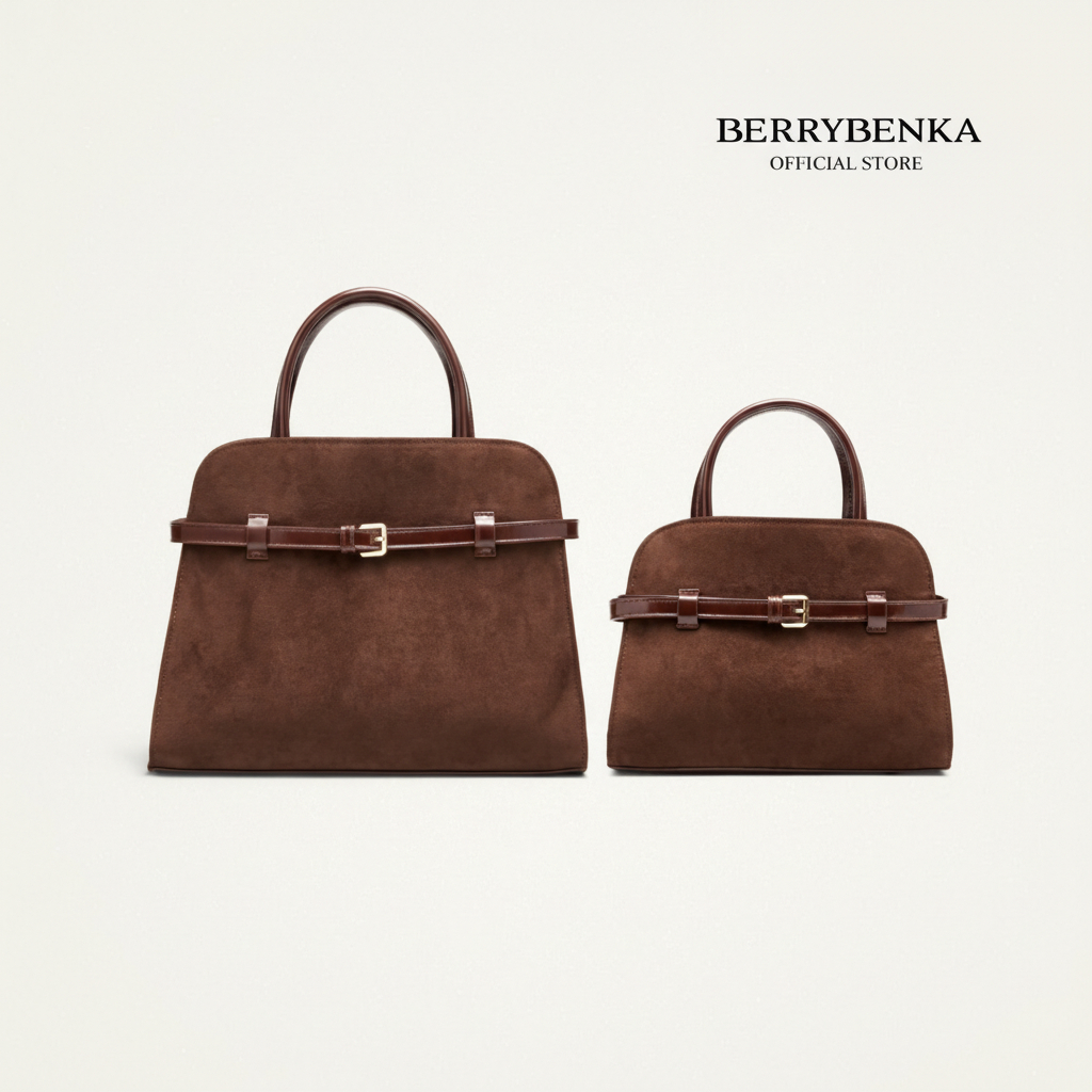 Berrybenka - Sofia Ryota Suede Handbag Tas Jinjing Selempang Wanita