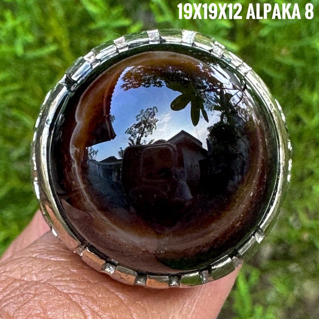 Cincin Batu Akik Natural Sulaiman Mata