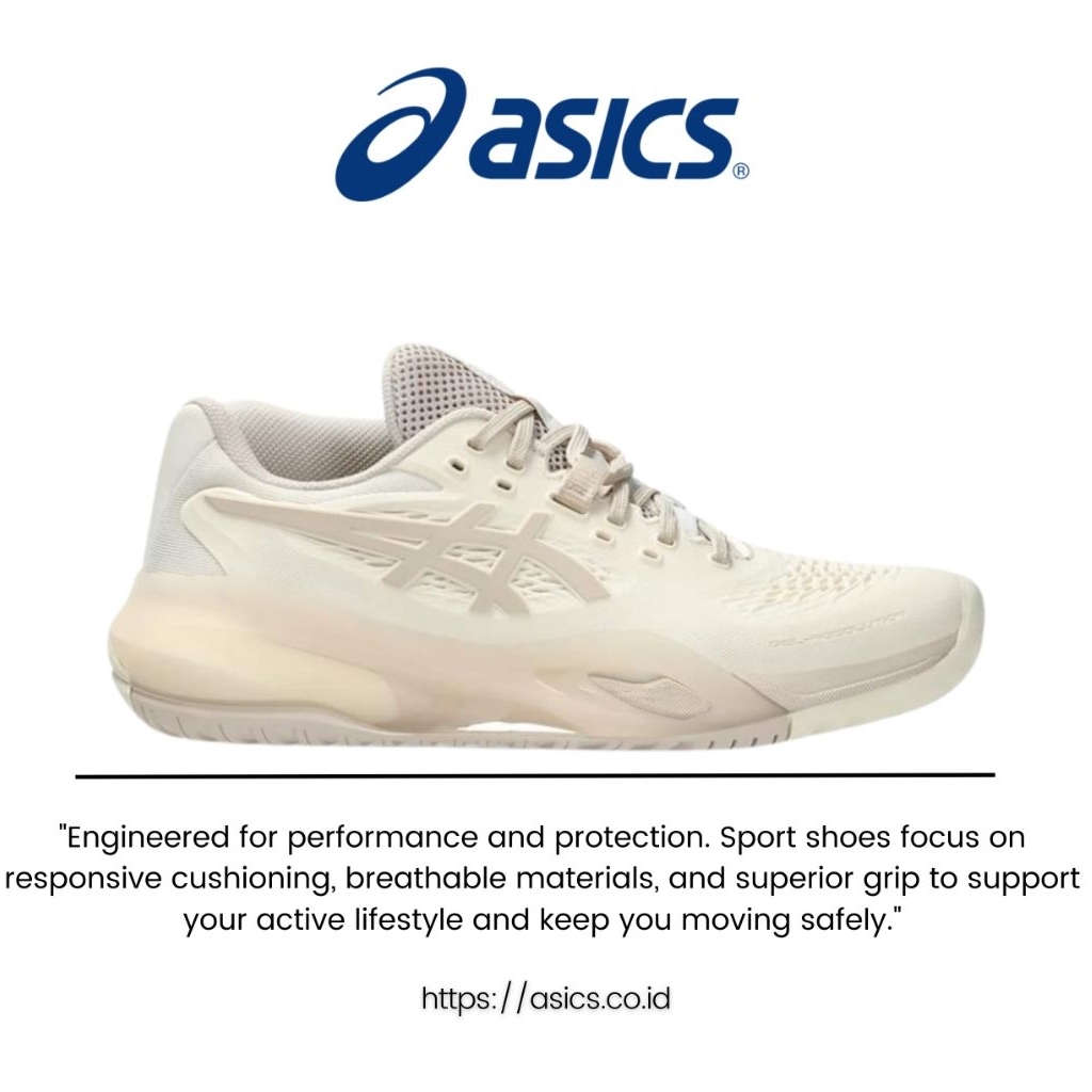 Sepatu Tenis Padel Asics Gel - Resolution X Cream Mineral Beige Original