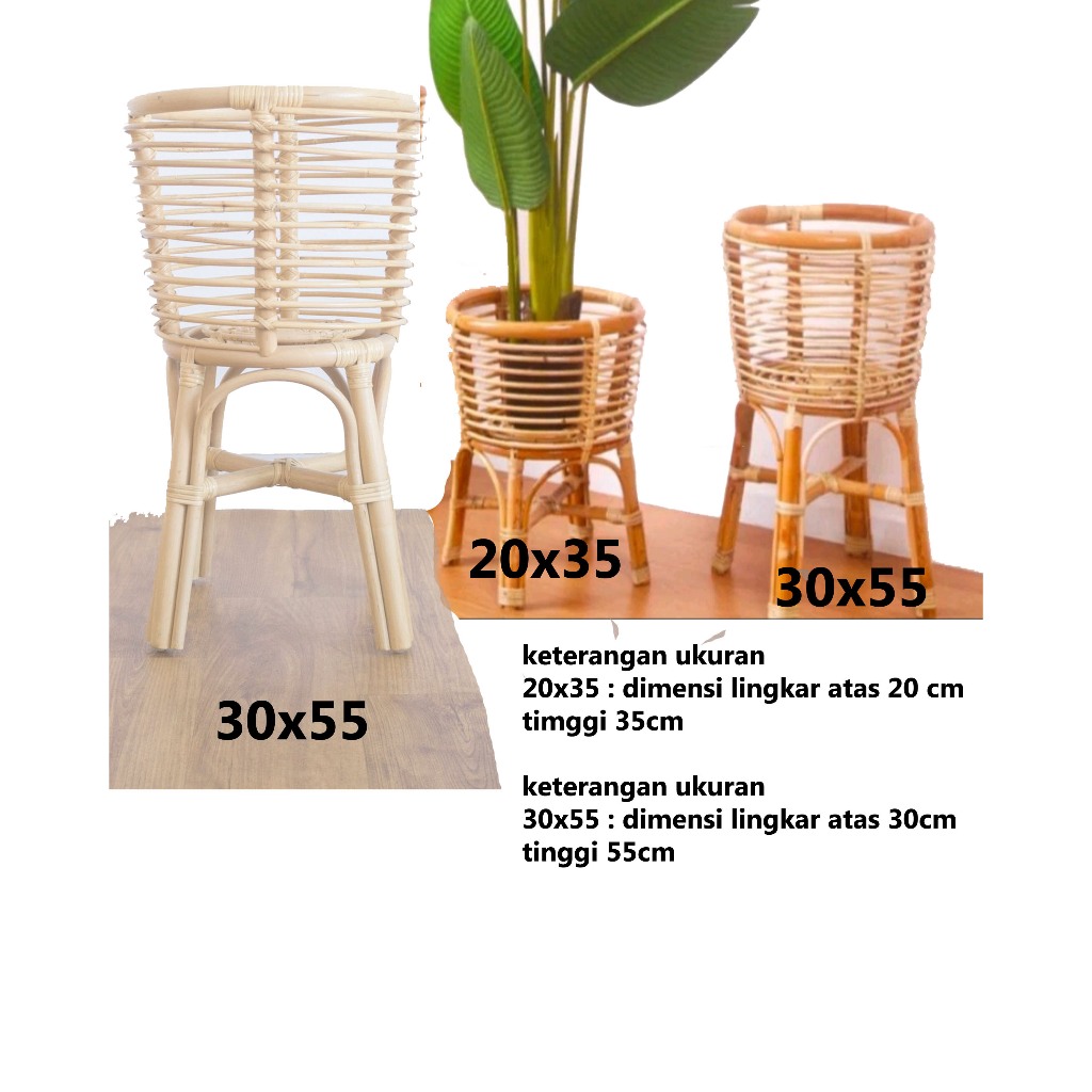 STANDING POT BUNGA ROTAN POT BUNGA ROTAN POT BUNGA
