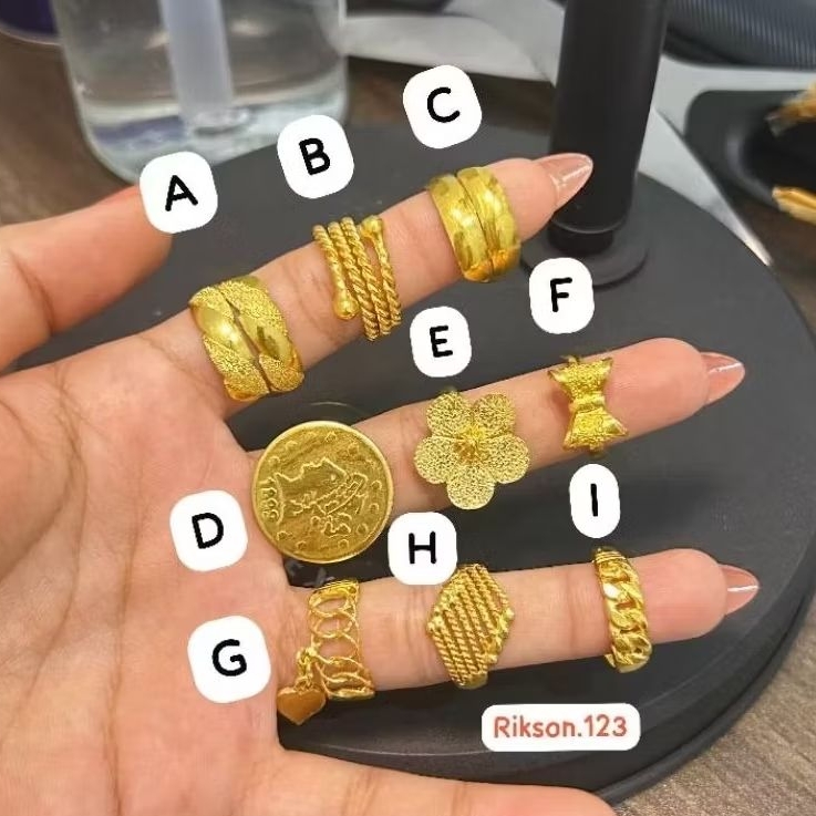 cincin replika emas penang replika emas 24k cantik mirip asli cocok pakai pesta