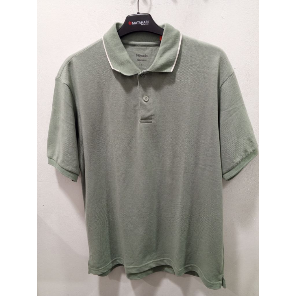 kaos kerah lengan pendek pria Nevada original size S-XL