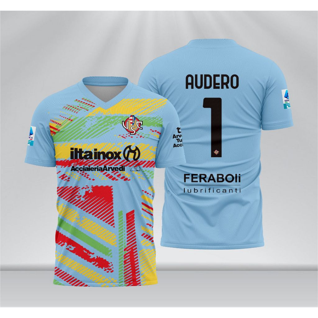 Jersey Cremonese Emil Audero GK Kiper 2025 2026 BIRU