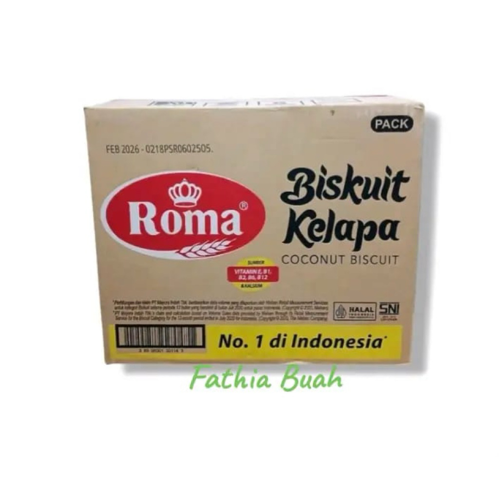 Roma Biskuit Kelapa 1 Dus isi 28 Pcs ( 300gr )