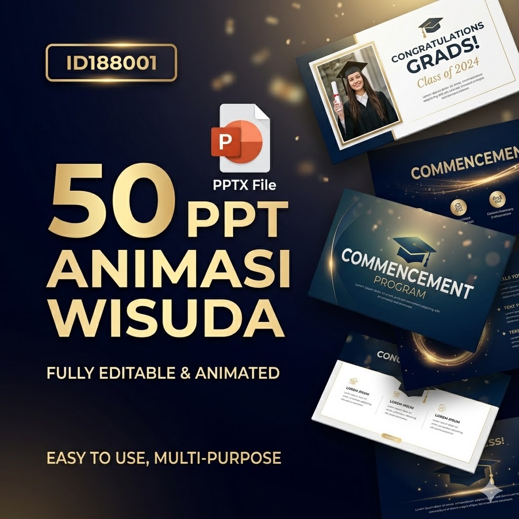 ID188001 - 50 Ppt Animasi Wisuda