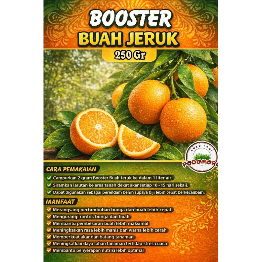 Booster pelebat buah jeruk