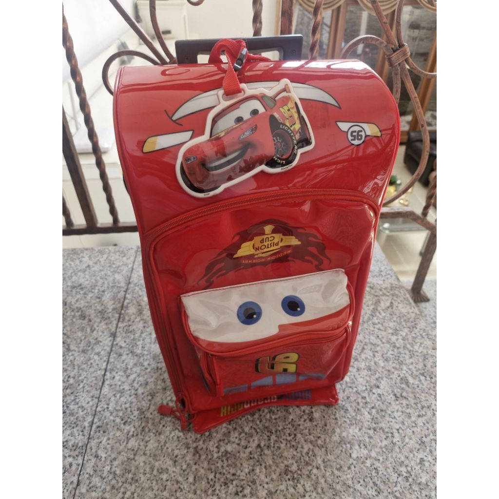 KOPER TAS TROLEY ANAK DISNEY CARS LIGHTNING McQUEEN (ASLI DISNEYLAND HONGKONG - PRELOVED KONDISI MUL