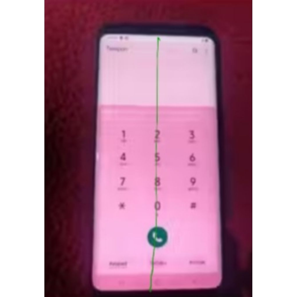 LCD ori copotan SAMSUNG GALAXY S9 PLUS layar LENGKUNG (Edge) Super Amoled minus shadow dan garis 1 a