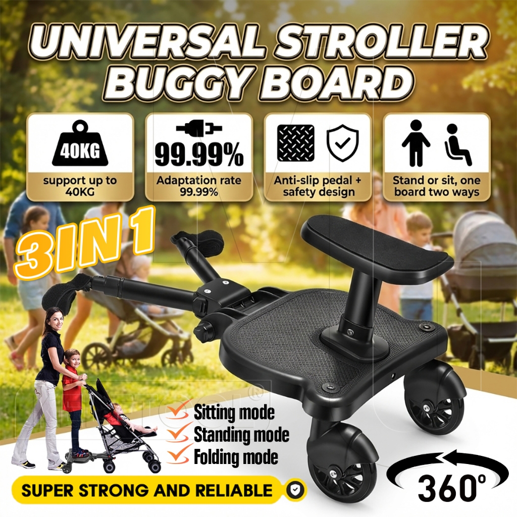 Kursi Boncengan Tambahan Universal Pijakan Dudukan Stroller Dudukan Extention Stroller Untuk Strolle