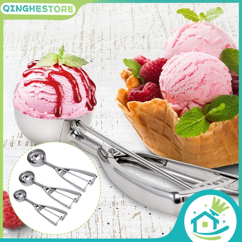 Ice Cream Scoop Kecil / Sedang / Sendok Takar Es Krim Stainless Steel / Scoop Ice Cream Serbaguna