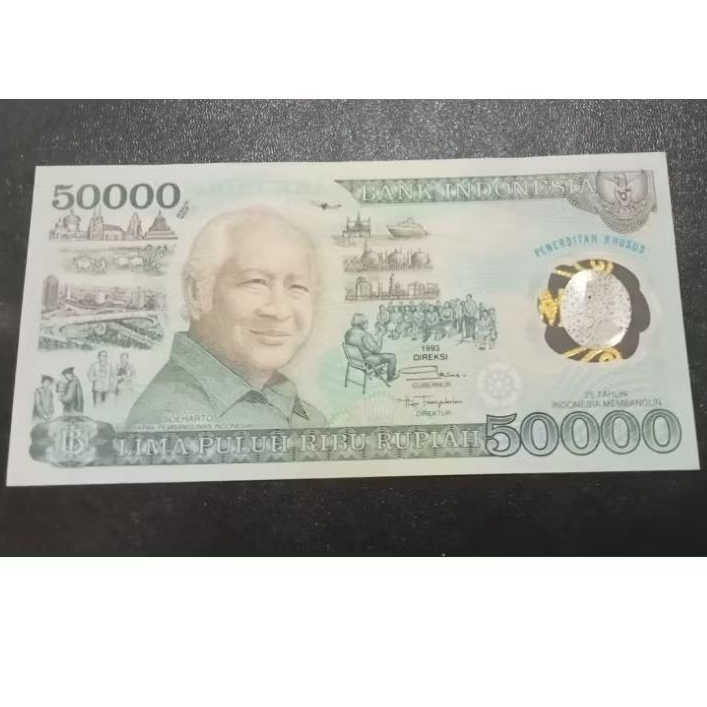 Uang Kuno 50 Ribu Rupiah Polymer Gress