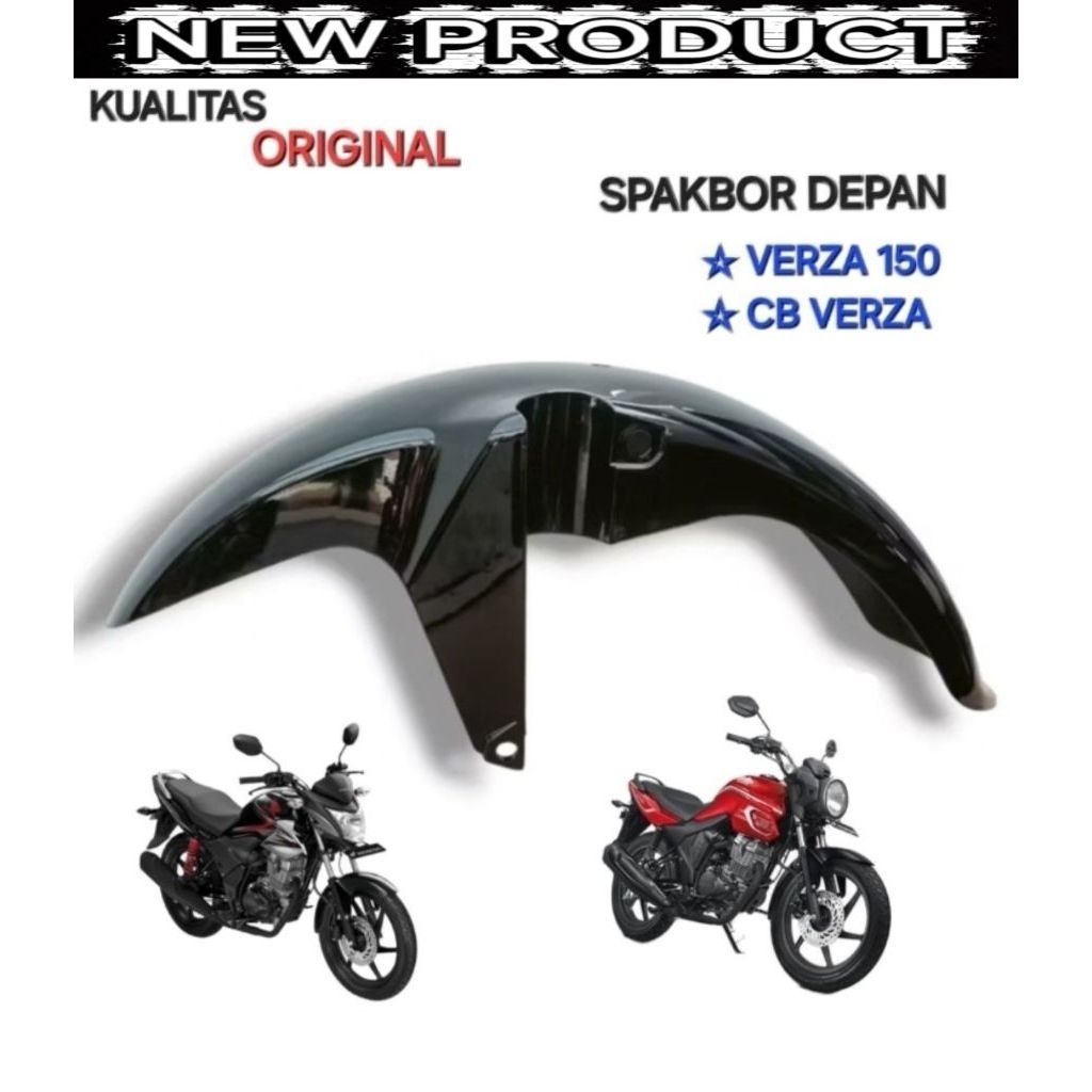 selebor slebor spakbor depan verza 150 CB Verza cb verza warna hitam glossy