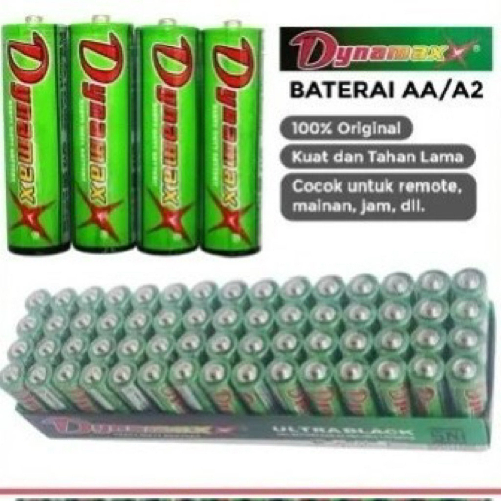 Baterai A2 dan A3 Dynamax 1.5V / Batu Batre AA AAA untuk mainan / Baterai Cas 3.7V