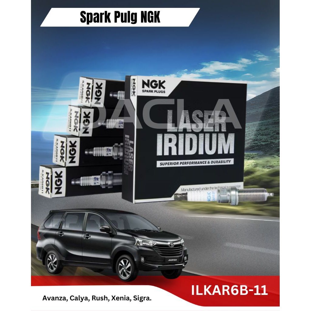 Busi Mobil NGK Laser Iridium ILKAR6B-11 Platinum|  Special Mobil Avanza 1.3 2015, Terios 2017, Calya