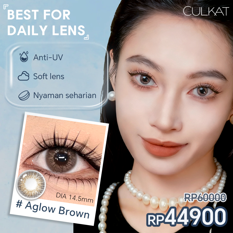 Culkat X Miniso Softlens - Edgy Aglow Brown [minus0-6.00] 14.5mm Premium Soft Lens Soflen