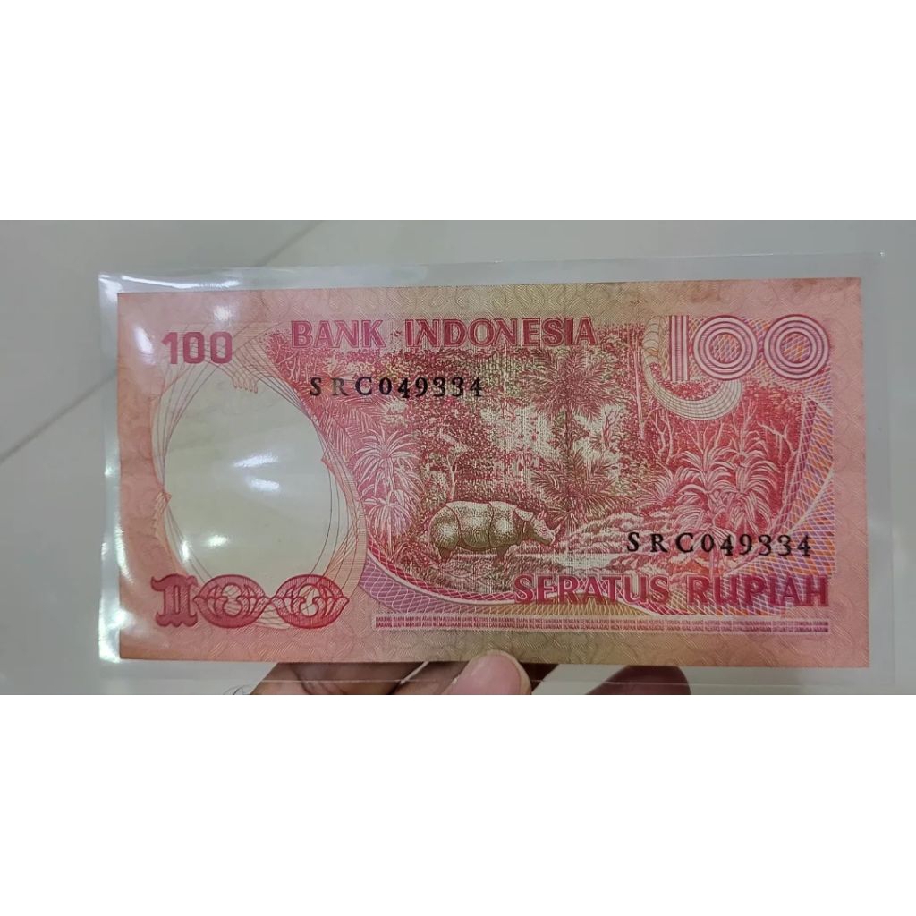 Uang Kuno 100 rupiah badak
