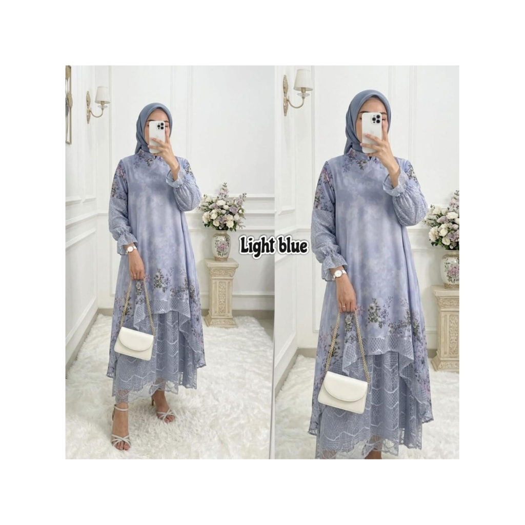 Baju Gamis Wanita Aisyah Model Casual Bahan Katun Lembut