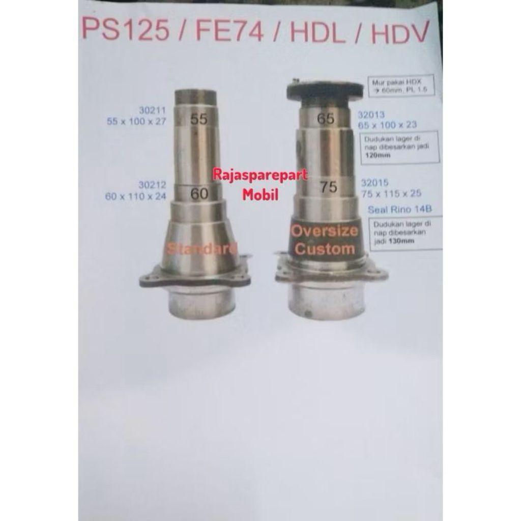 Pucuk rebung / ujung gardan truck custom