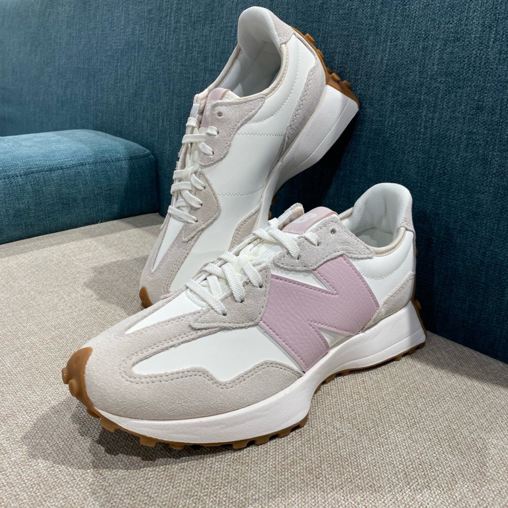 Sepatu New Balance 327 Women Cream Pink Original | Sneakers Wanita Casual Stylish