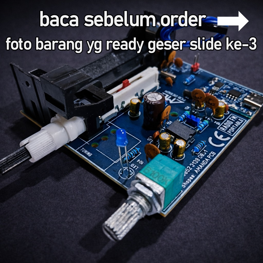 Kit Radio FM Portabel KT0936MB9 TDA2822 | 18650 3.7V | TP4056 Type-C