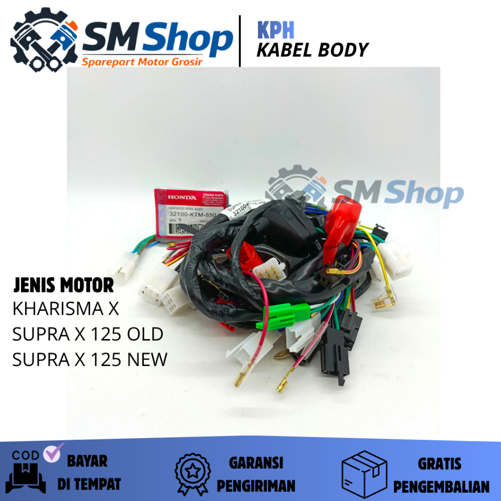 KPH KABEL BODY KHARISMA X, SUPRA X 125 OLD, SUPRA X 125 KARBU/ HARNESS WIRE/ MOTOR/ HONDA/ BODI