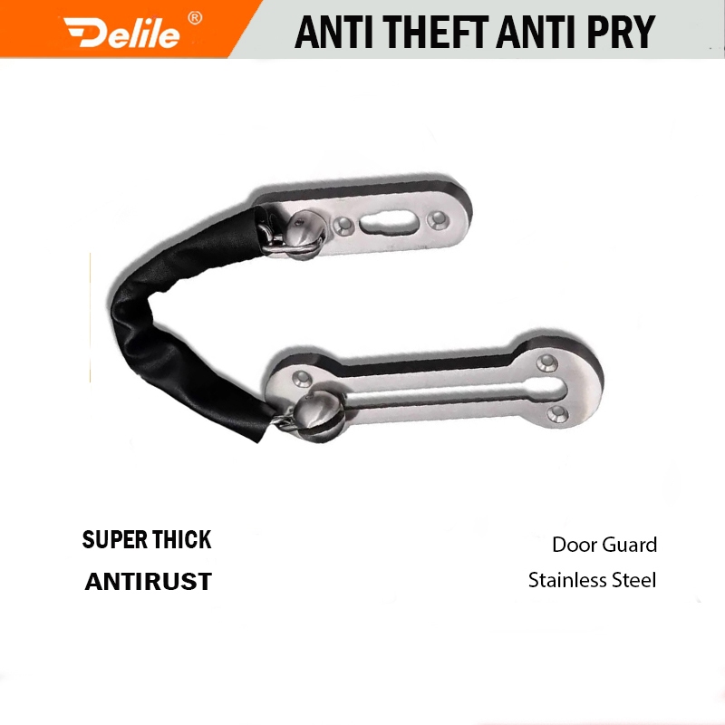 Penahan Pintu Kunci Apartemen Dan Hotel DELILE Door Guard Gembok Pengunci Grendel