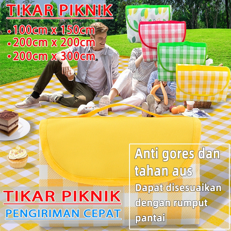 [Pengiriman cepat] tiker lipat piknik tikar piknik jumbo tikar lipat piknik waterproof jumbo
