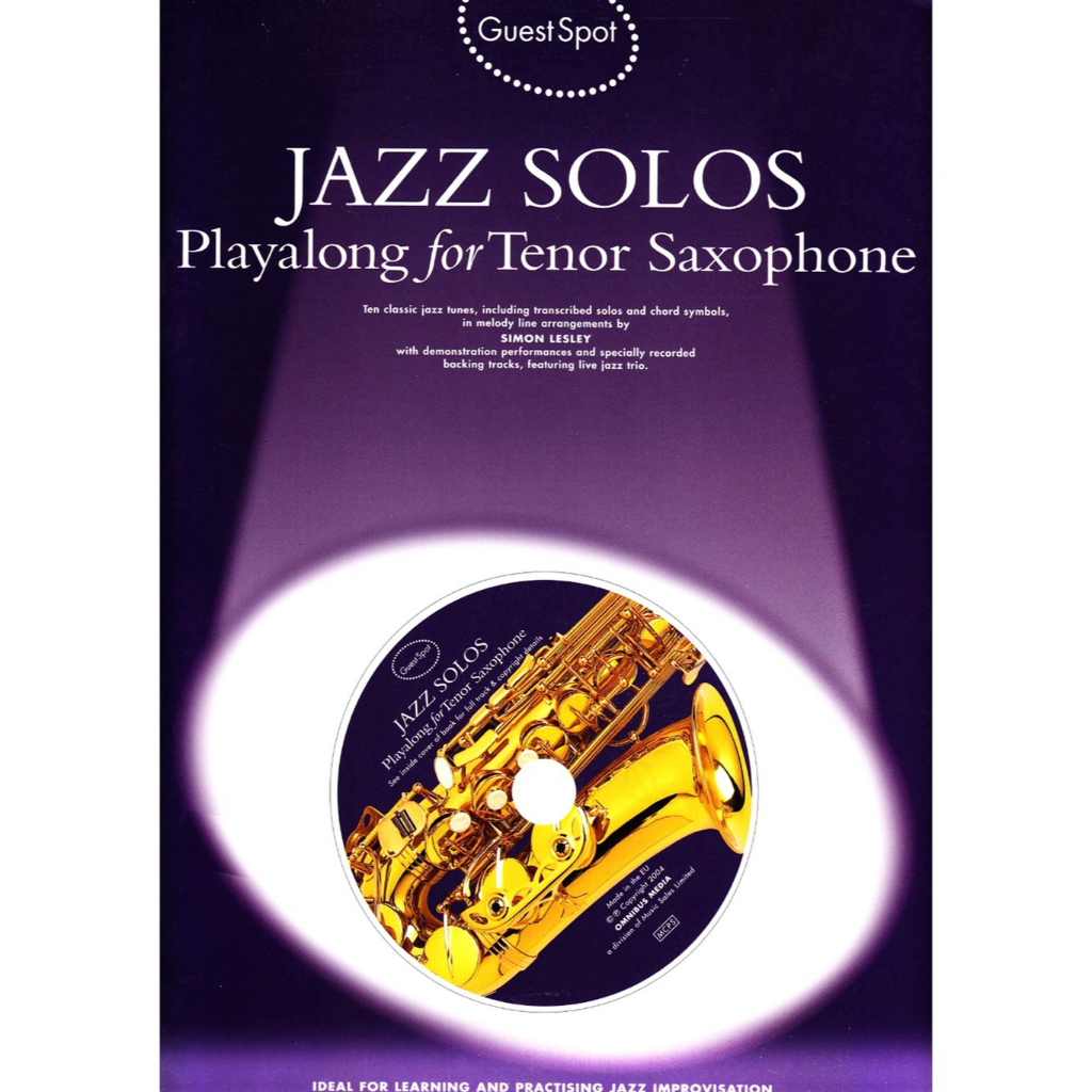 Buku Saxophone Tenor Jazz Solos -Playalong for Tenor Saxophone