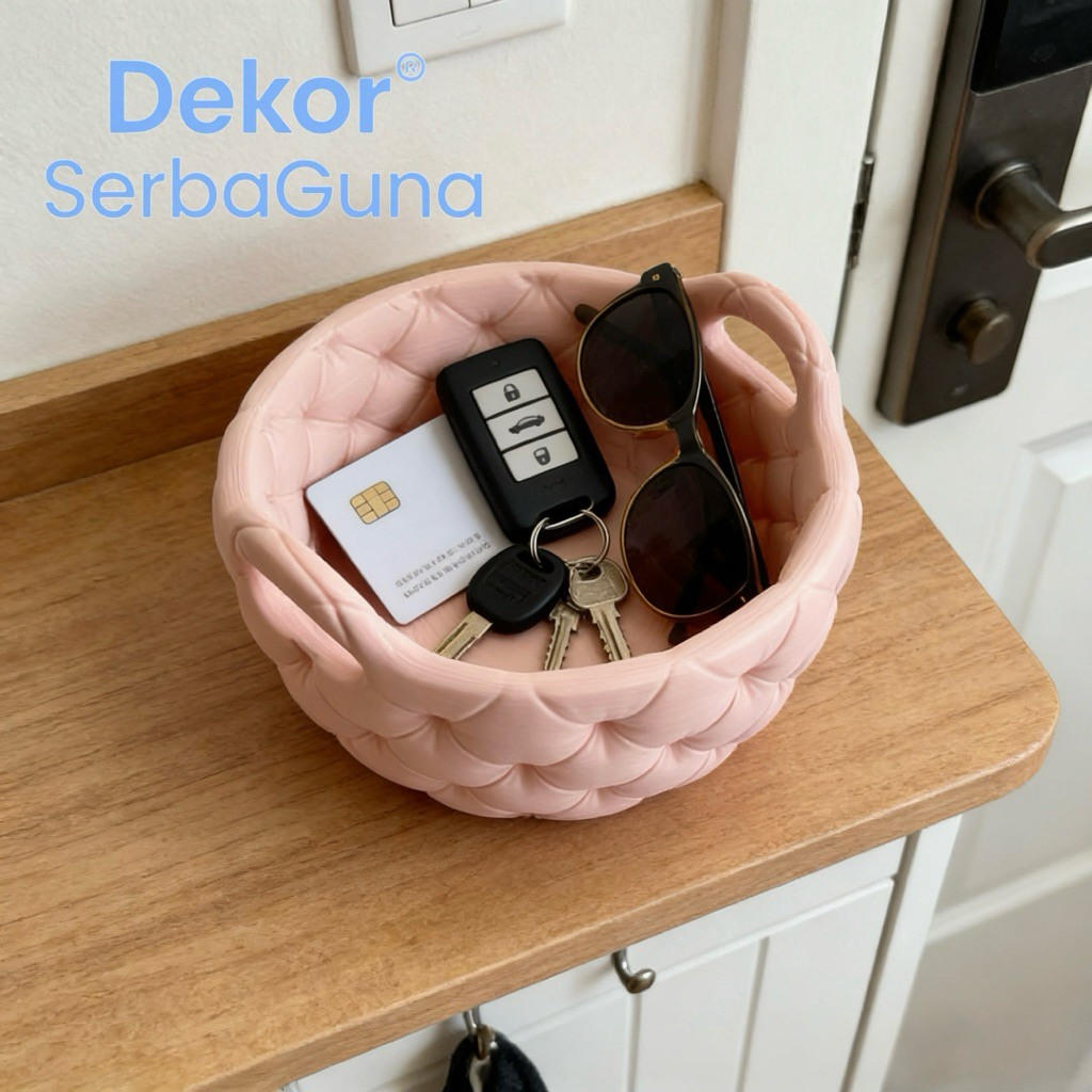 Organizer Meja Bantal Lembut - Dekor Kamar Tidur Feminin Populer