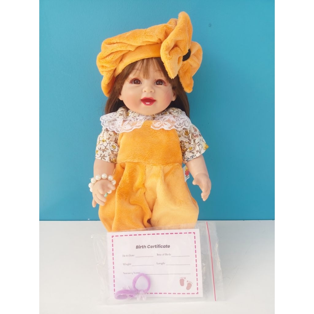 [READY] Boneka Reborn cantik lucu tertawa terlihat gigi mewah menarik body full silikon 40 + - cm ba