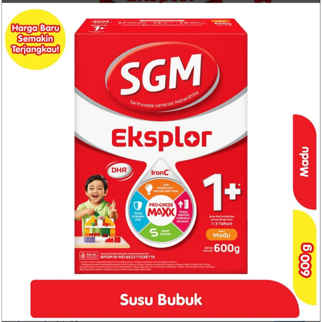 Susu SGM 1+ 600g Madu untuk Anak Usia 1-3 Tahun