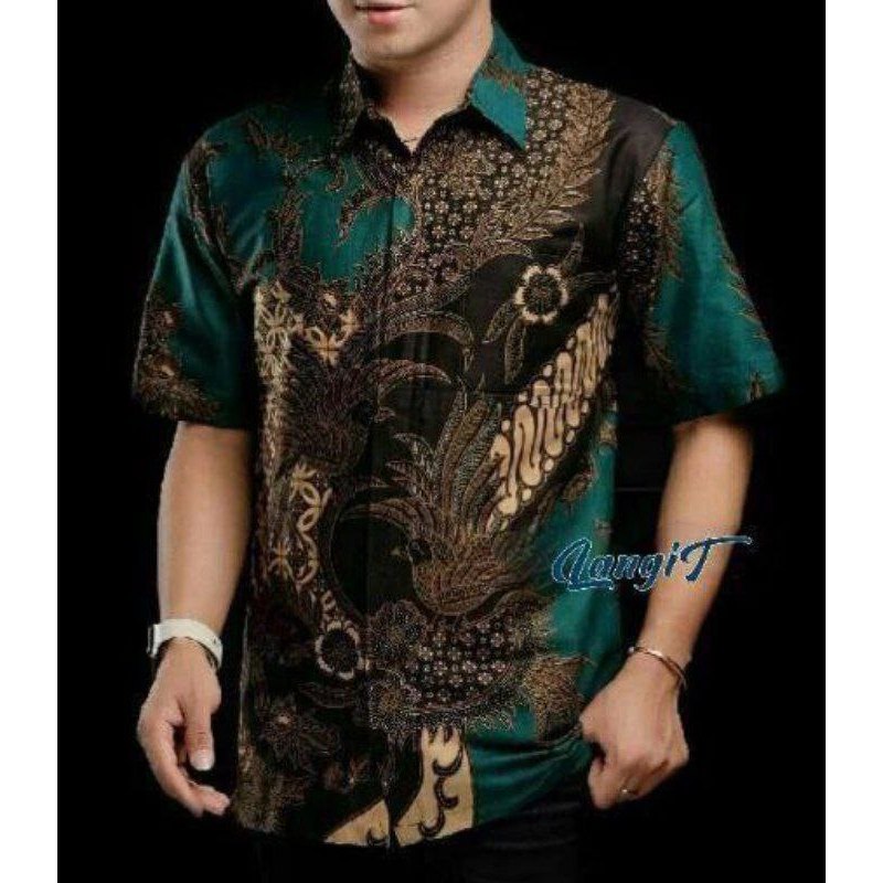 PROMO Hem batik kantor Hem batik kondangan Hem kombinasi lengan pendek Hem batik kombinasi polos Hem