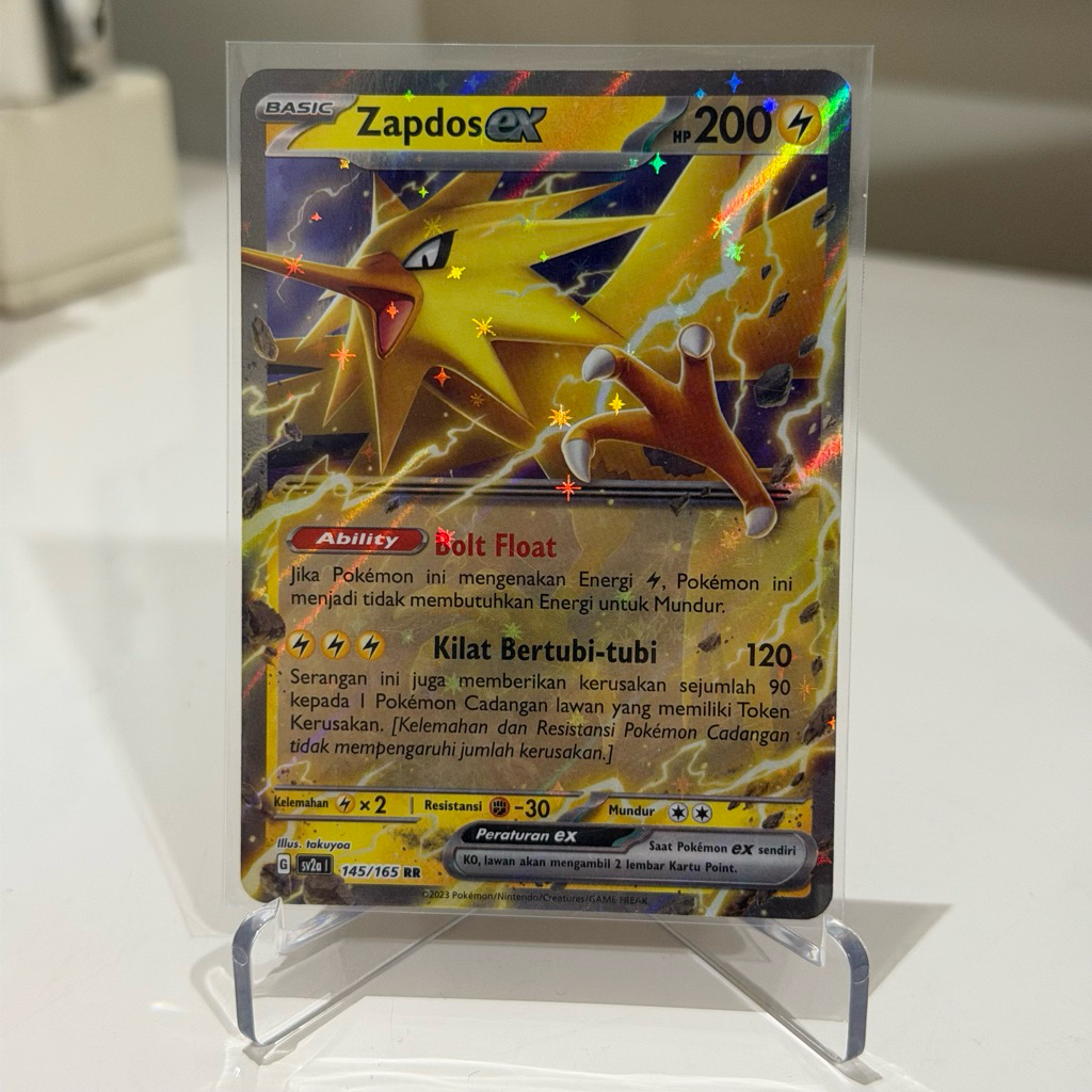 Kartu Pokemon Original - Zapdos EX RR SV2a 145/165
