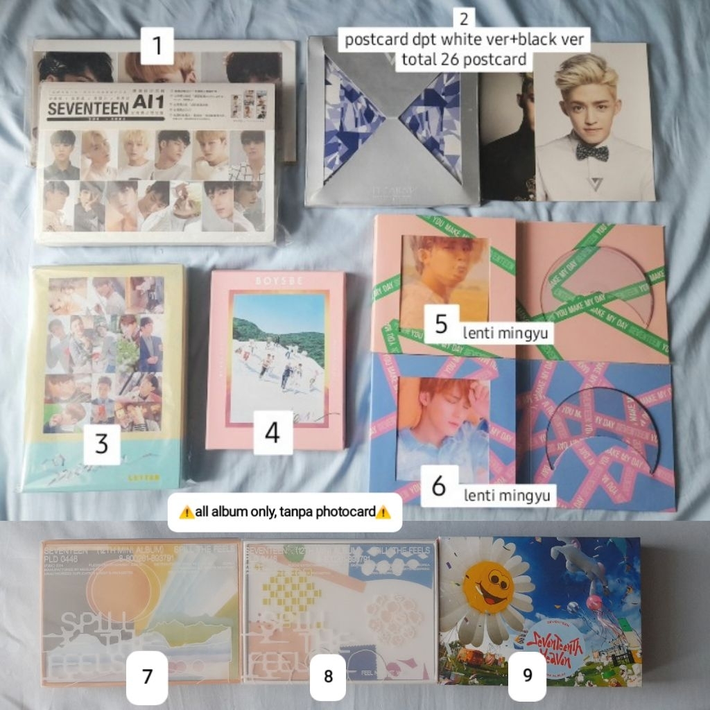 seventeen album only kit kihno stf heaven al1 taiwan love letter the boys pink 17 carat spill the fe