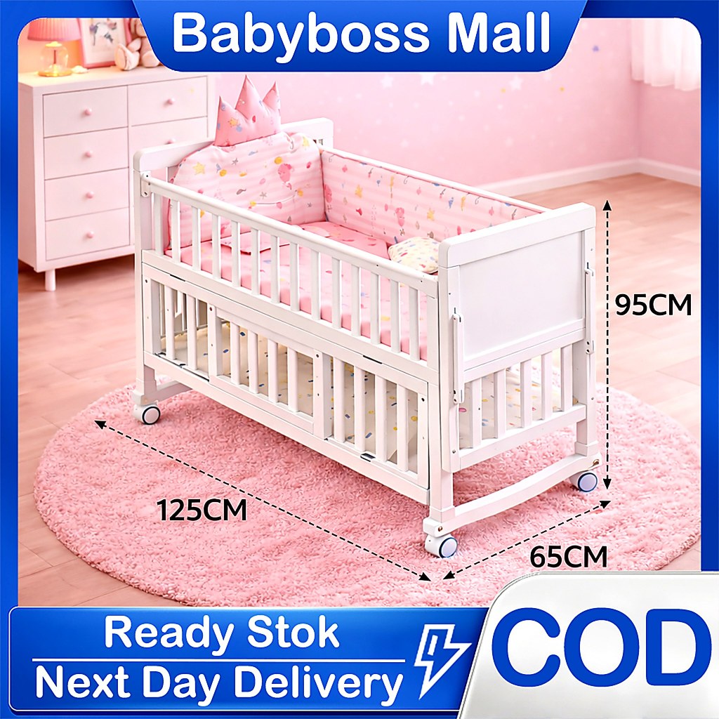 Tanpa Cat Tanpa Formalin Tempat tidur bayi box bayi baby box  Tempat tidur bayi kayu box bayi tempat