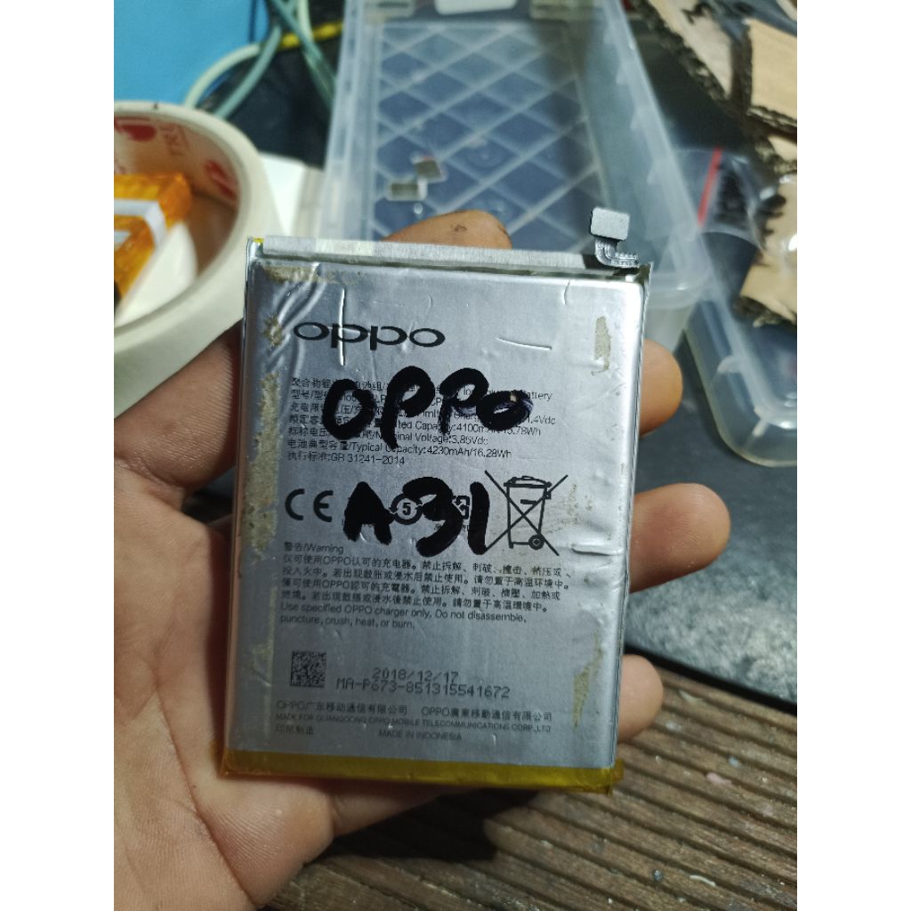 baterai oppo a31 2020 normal original copotan