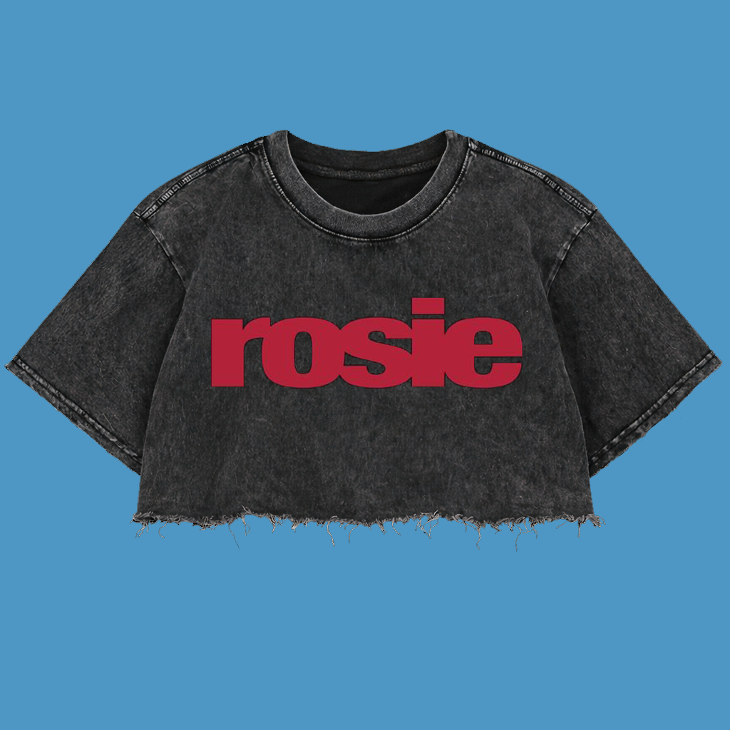Resmora "Rosie" Crop Top Wash Oversized T-Shirt | Washing | Crop Tee Unfinished | Vintage | Atasan |