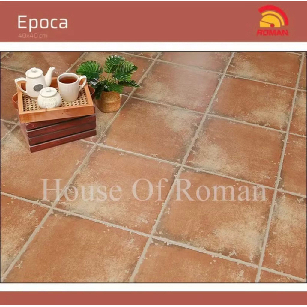 Roman Keramik 40x40 Epoca Rosso G440847/Ubin Rustic 40x40/Keramik Terracota 40x40/Ubin Terakota/Kera